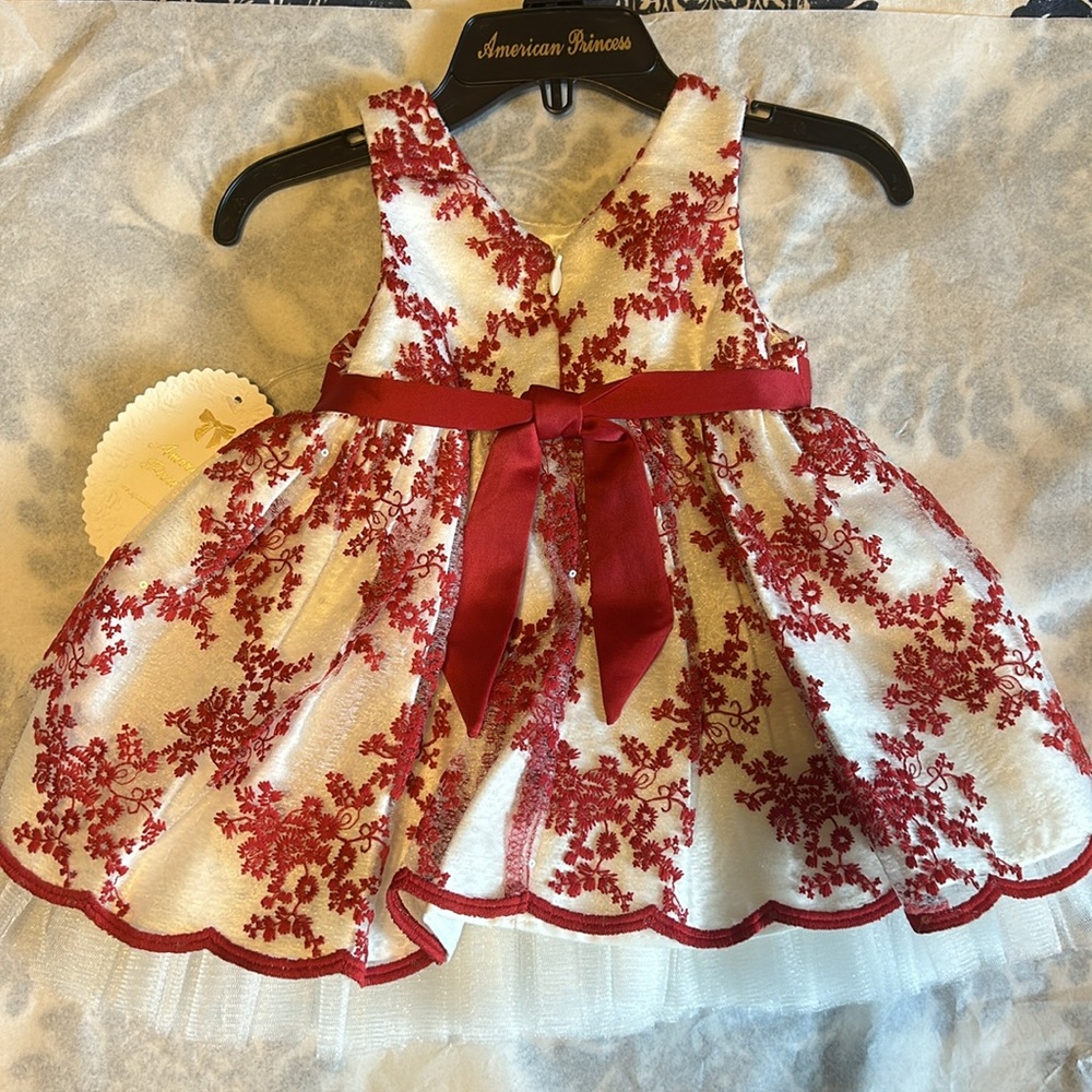 American princess, red, and white dress in new condition 12 months - Picture 5 of 12